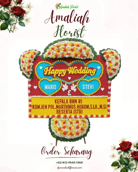 Papan Bunga Pernikahan Borehbangle